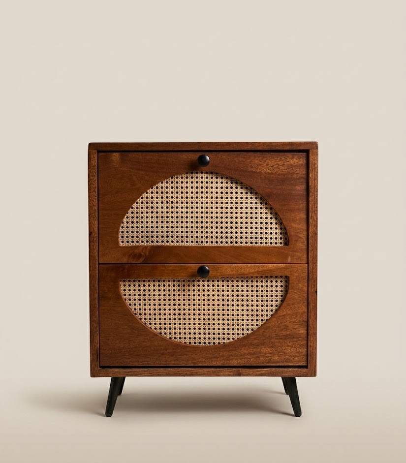 Beda Modernist Nightstand — handcrafted African furniture by Mt sinai in Kenya