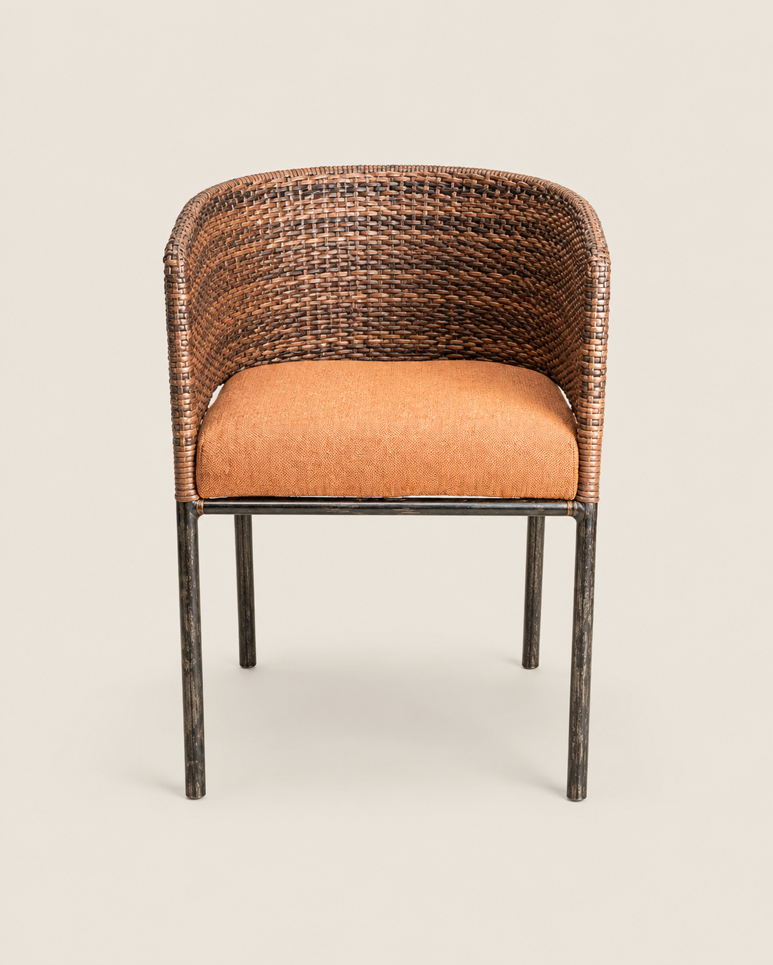 Dika Rattan Outdoor Dining Chair — handcrafted African outdoor by Tajil furniture  in Kenya