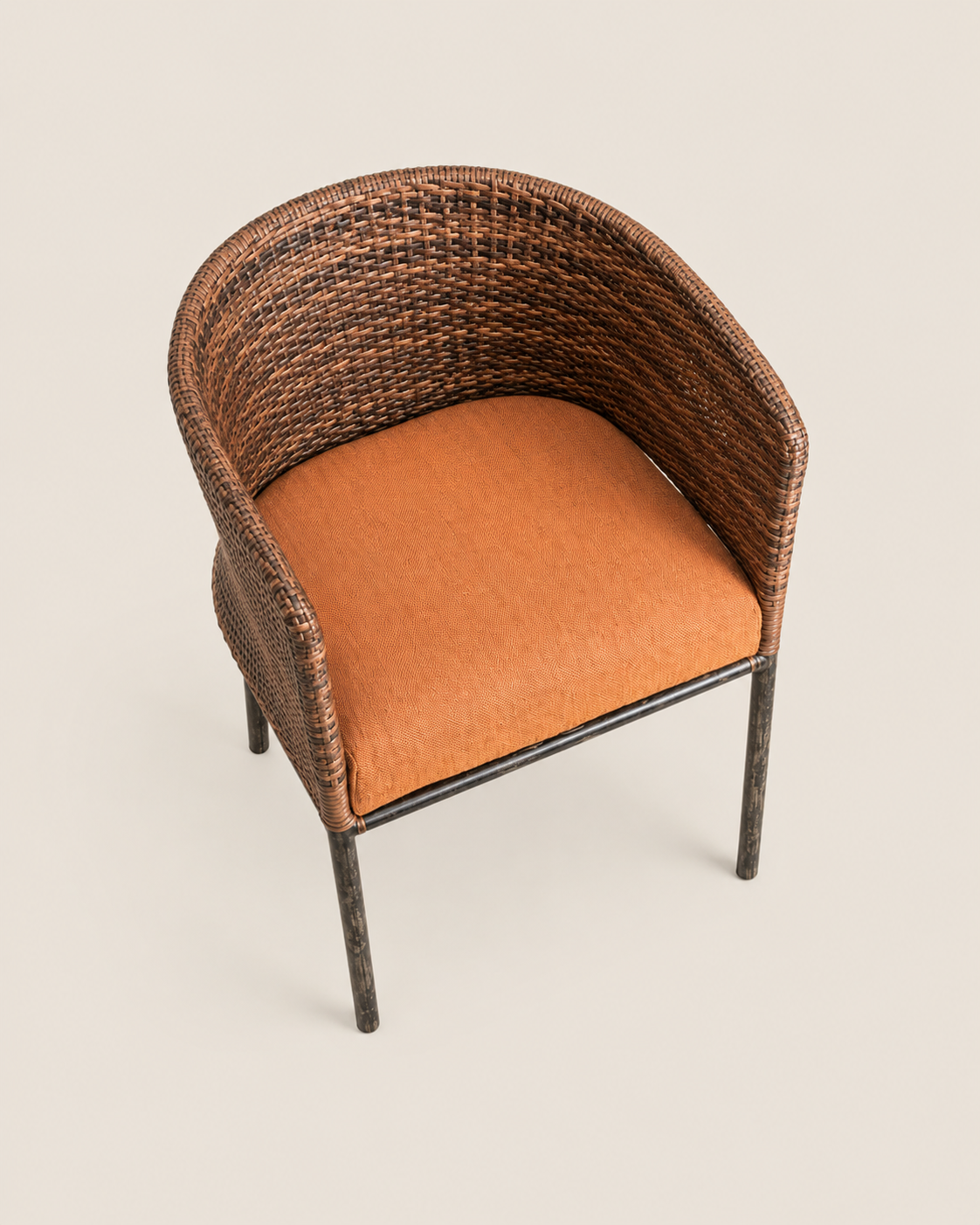Dika Rattan Outdoor Dining Chair — handcrafted African outdoor by Tajil furniture  in Kenya (view 2)