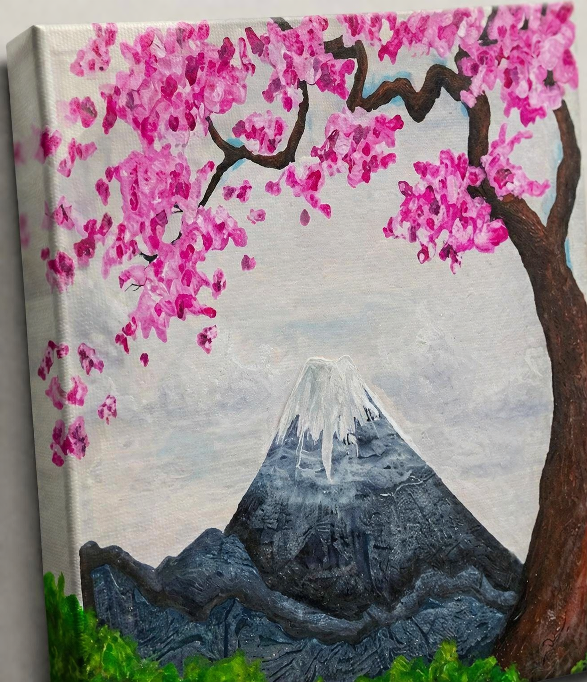 Akina Japanese cherry blossom tree painting — handcrafted African furniture by FashonistarGallery in Kenya (view 3)