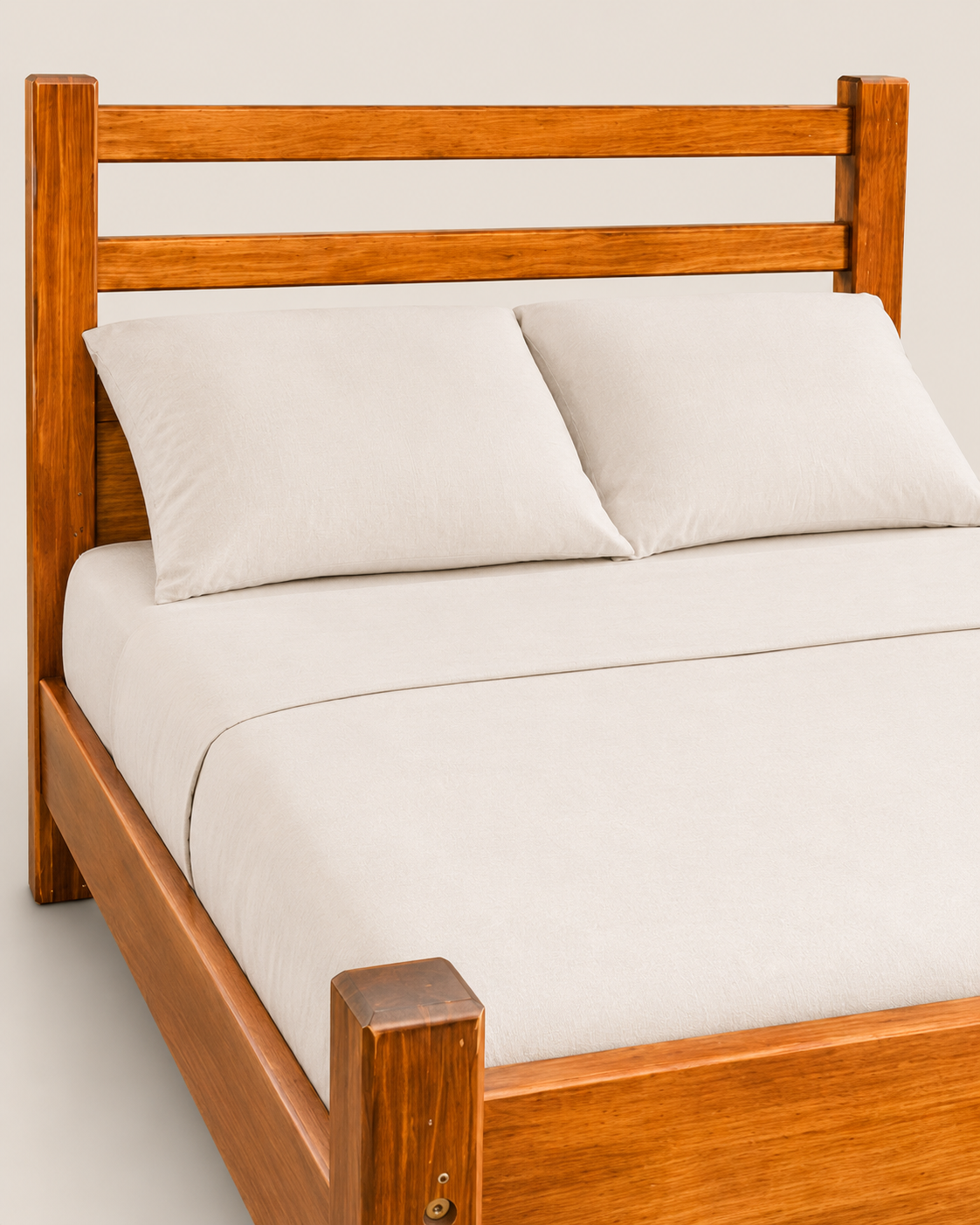 Fugui Mahogany Bed Frame — handcrafted African furniture by Homefelt furniture in Kenya (view 3)