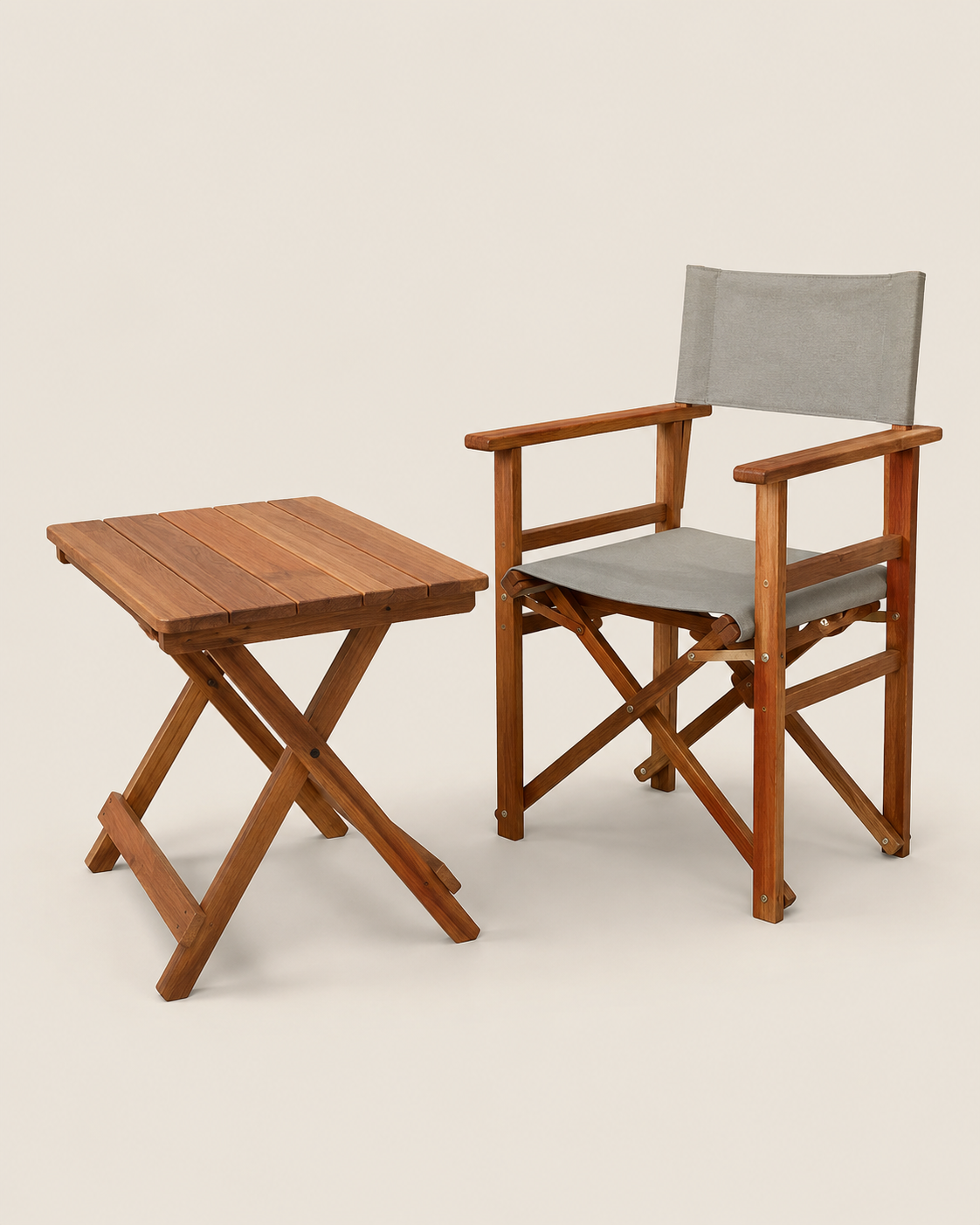 Imara Folding Chair & Table Set — handcrafted African outdoor by 2030 furniture  in Kenya (view 2)