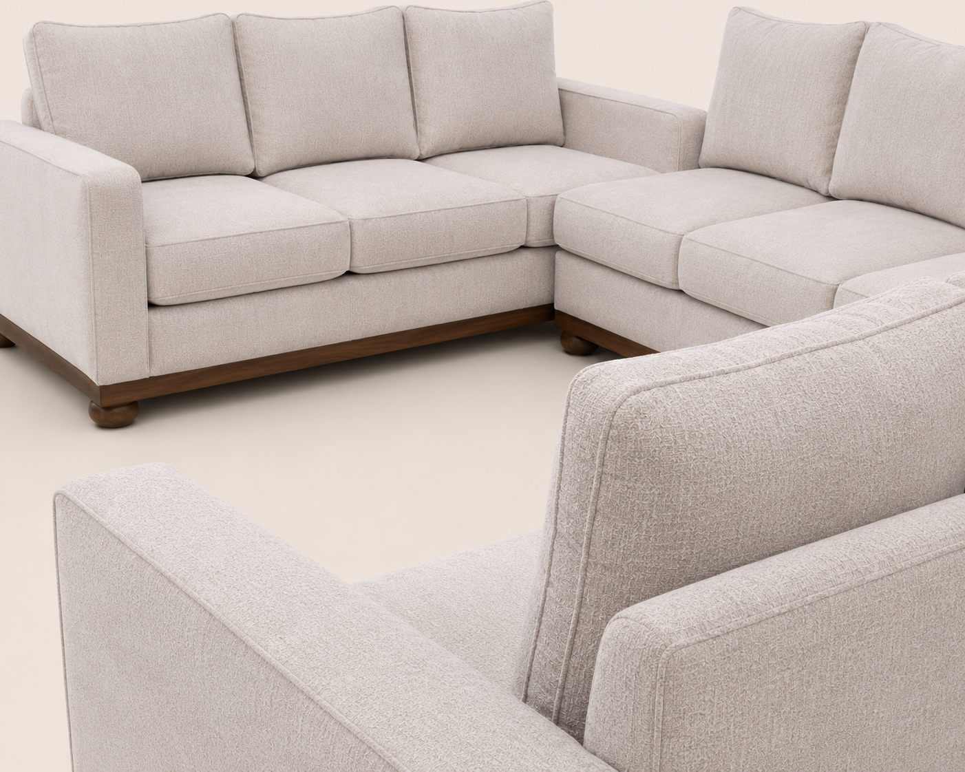 Spring Cushion Kilima Sectional — handcrafted African furniture by VINCO TENTS $ SOFAS in Kenya (view 3)