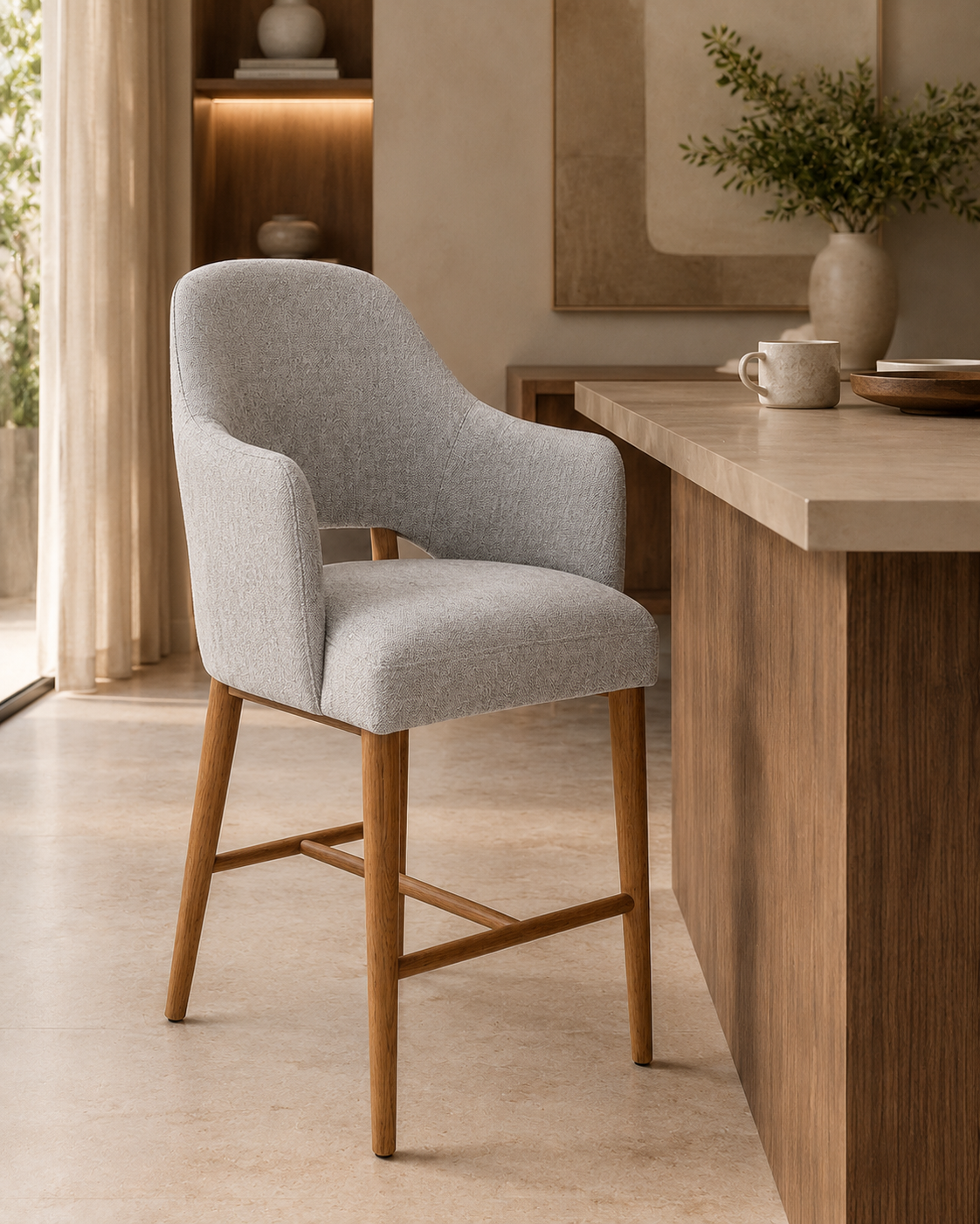 Dawa Bar Stool — handcrafted African furniture by The MI Interiors  in Kenya