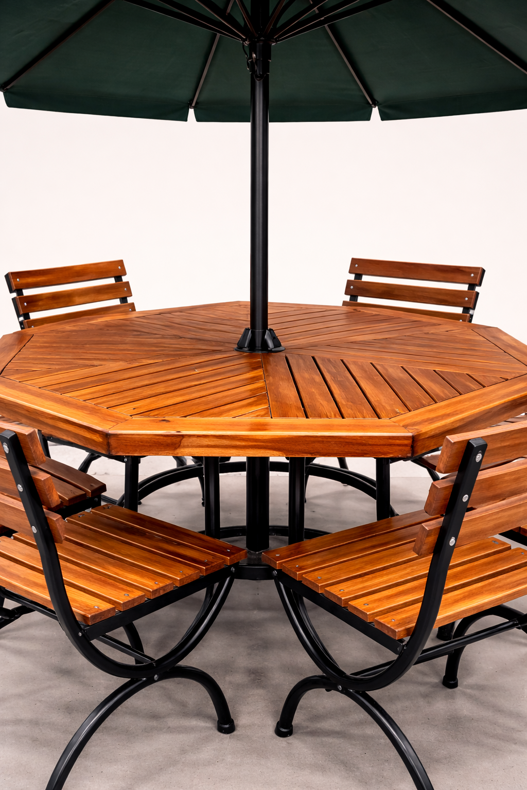 Gazebo Mahogany with 16 gauge metal Kitambo Outdoor 6 seater Dining Set — handcrafted African outdoor by Safi furniture  in Kenya (view 3)