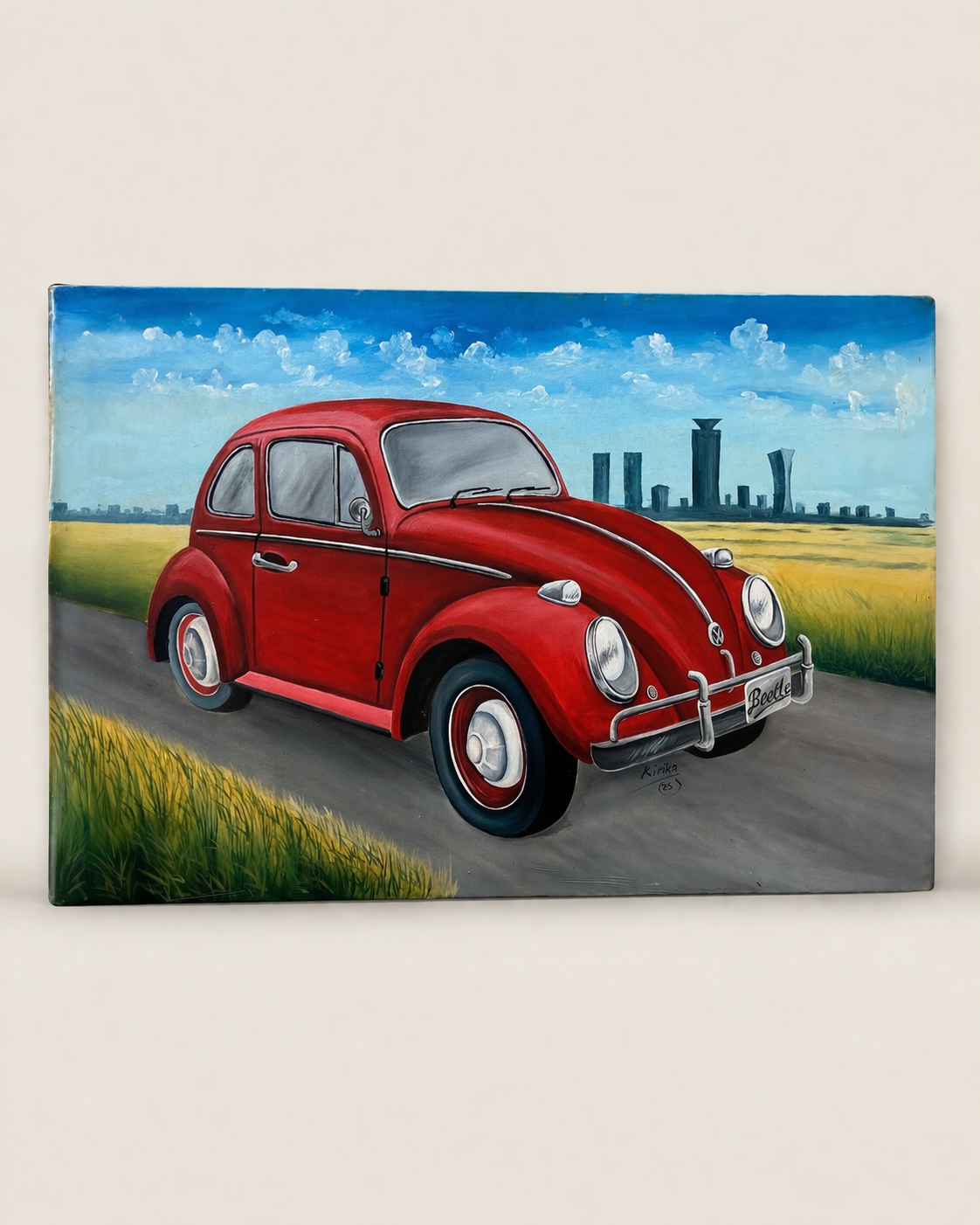 Bettle Car (paint) Natafuta Urban Canvas — handcrafted African furniture by FashonistarGallery in Kenya