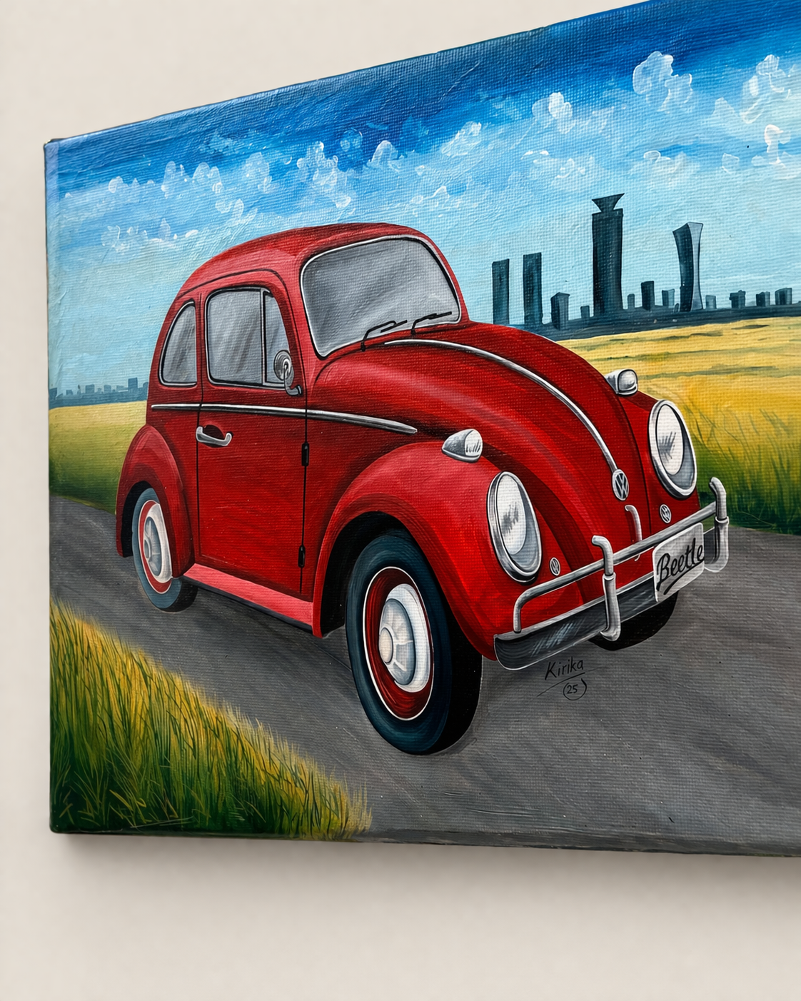 Bettle Car (paint) Natafuta Urban Canvas — handcrafted African furniture by FashonistarGallery in Kenya (view 2)