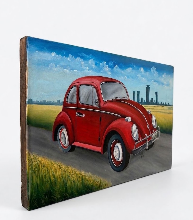 Bettle Car (paint) Natafuta Urban Canvas — handcrafted African furniture by FashonistarGallery in Kenya (view 3)
