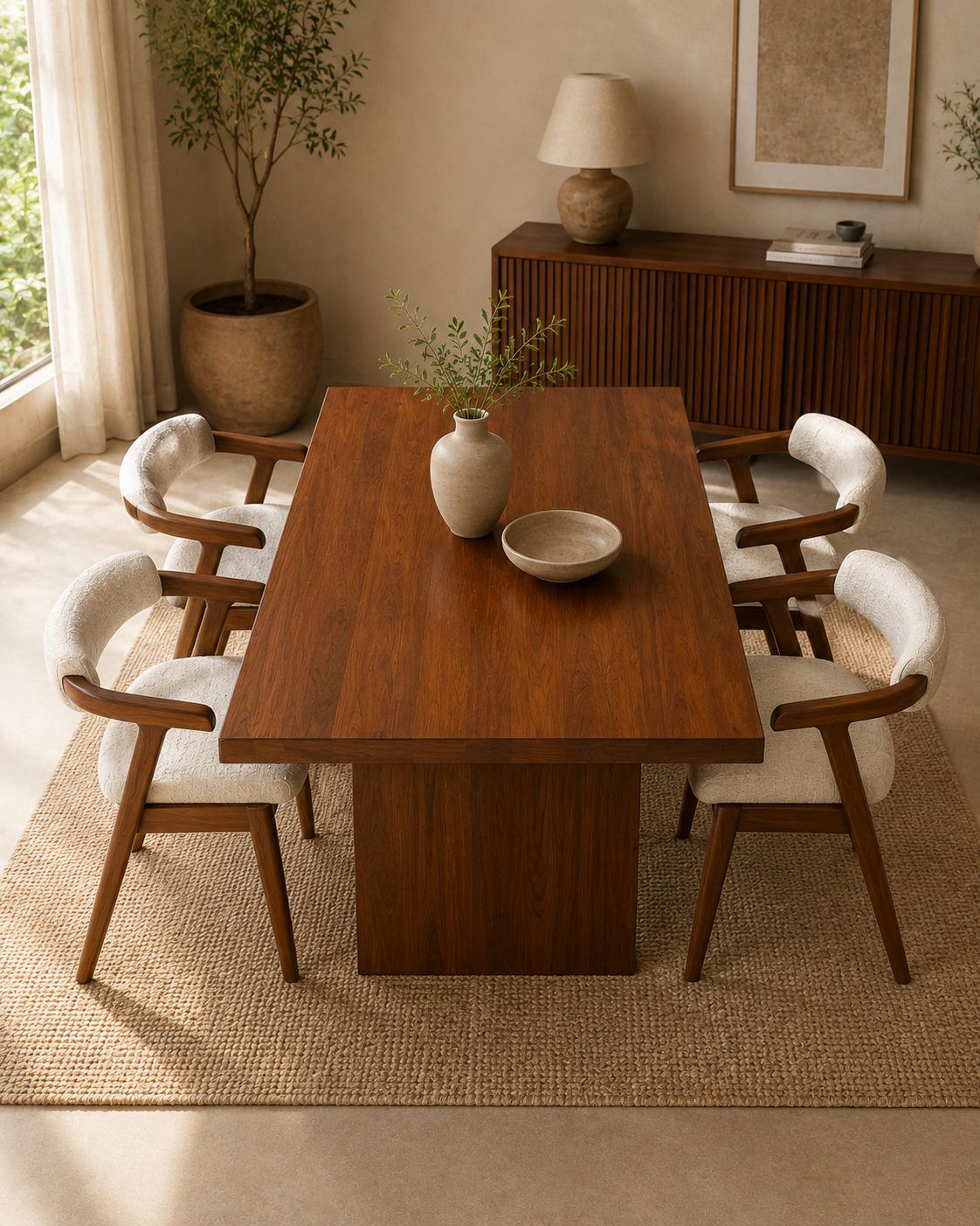 4 Seater Dining Table — handcrafted African furniture by The MI Interiors  in Kenya