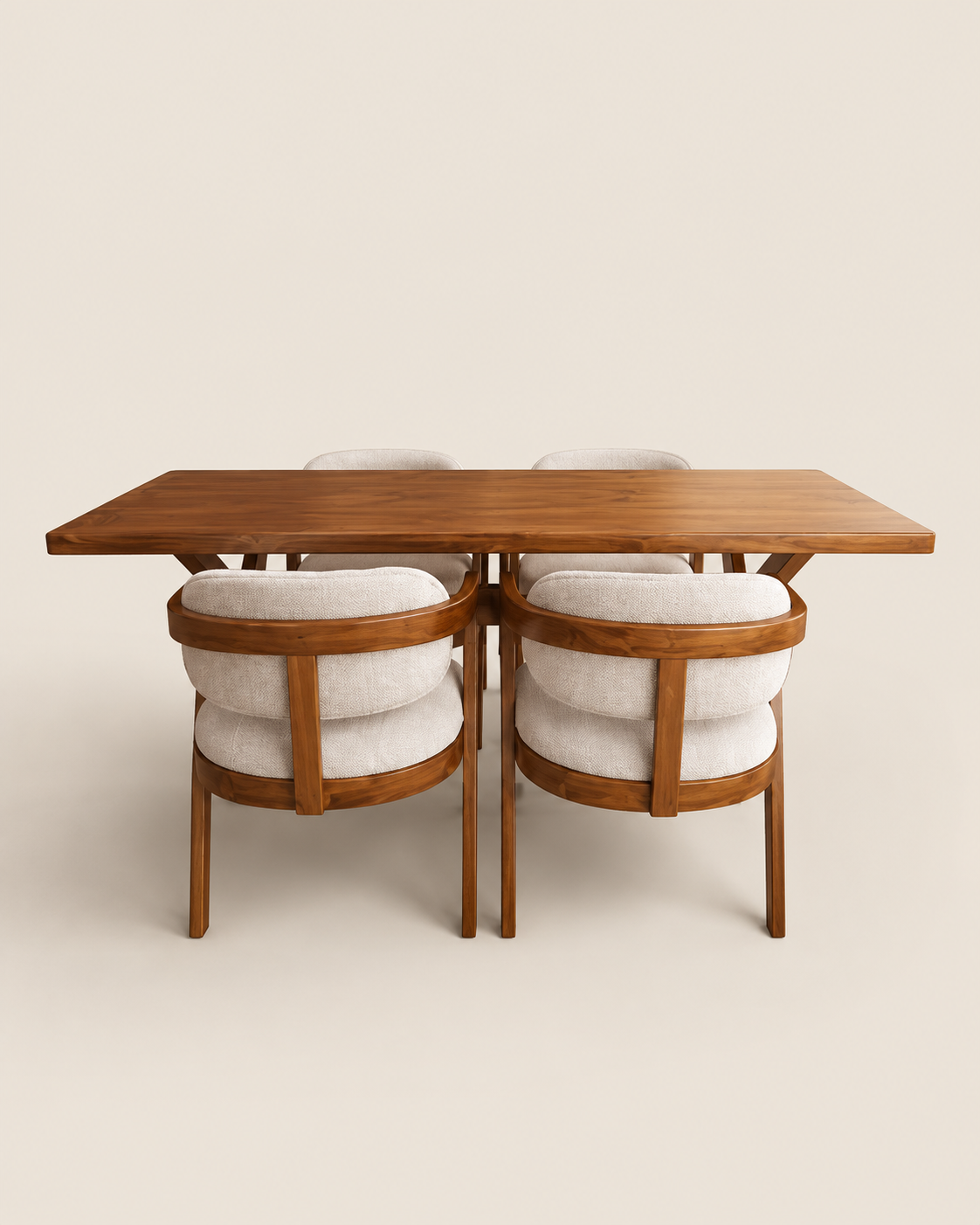 4 Seater Dining Table — handcrafted African furniture by The MI Interiors  in Kenya (view 2)