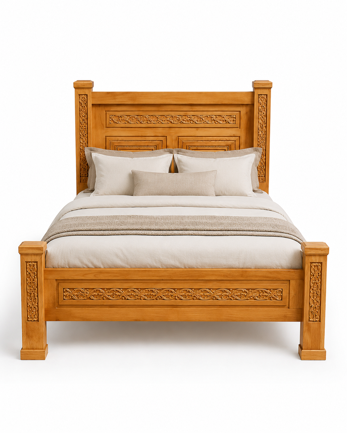 5 by 6 Msiri Bed Frame — handcrafted African furniture by Gland furniture in Kenya (view 2)
