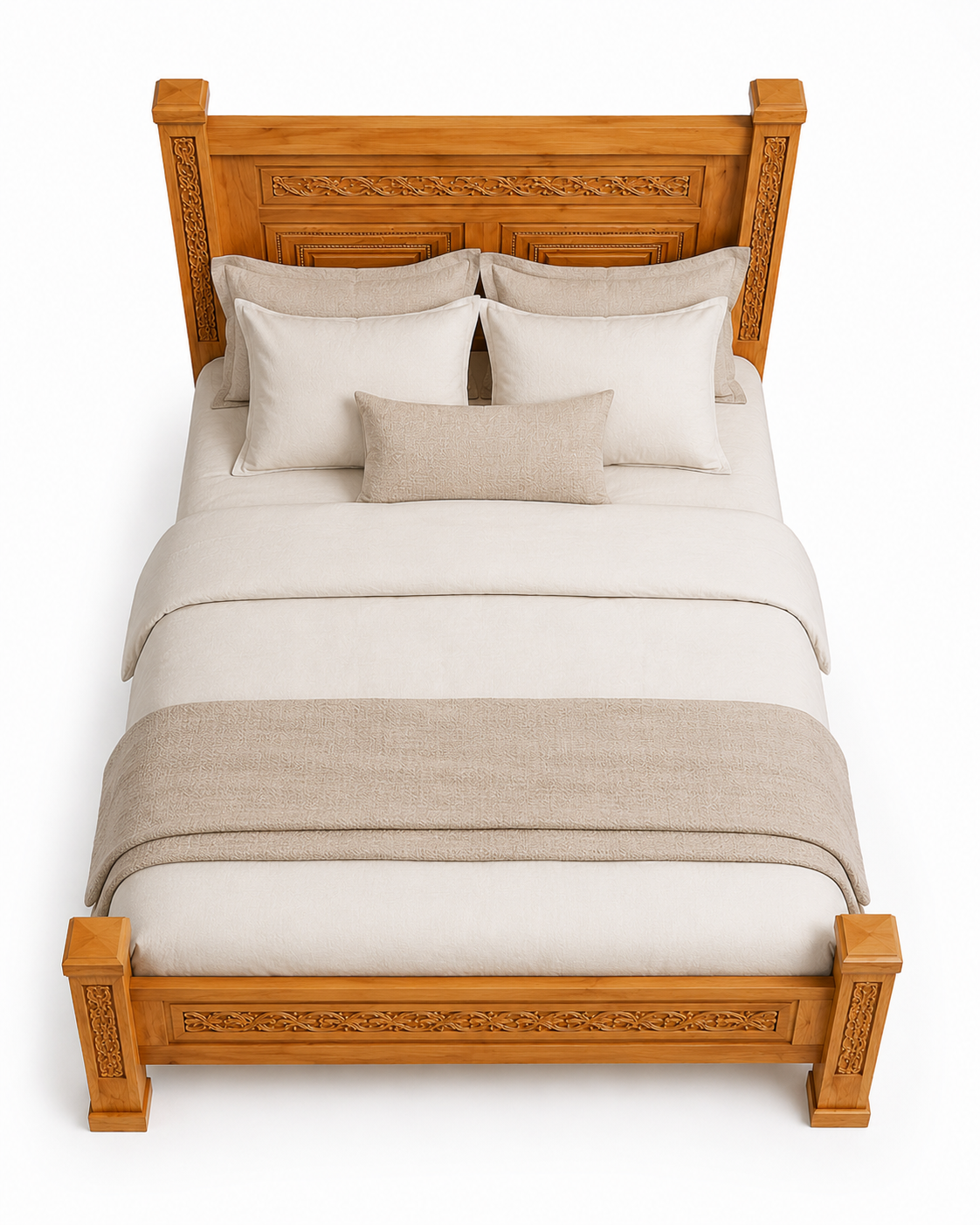 5 by 6 Msiri Bed Frame — handcrafted African furniture by Gland furniture in Kenya (view 3)