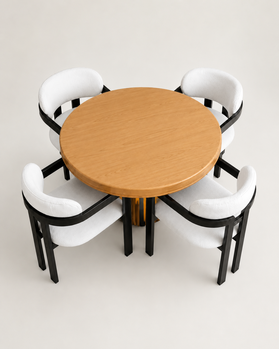Jibwa Round Dining Table Set — handcrafted African furniture by El Mundo Furniture in Kenya