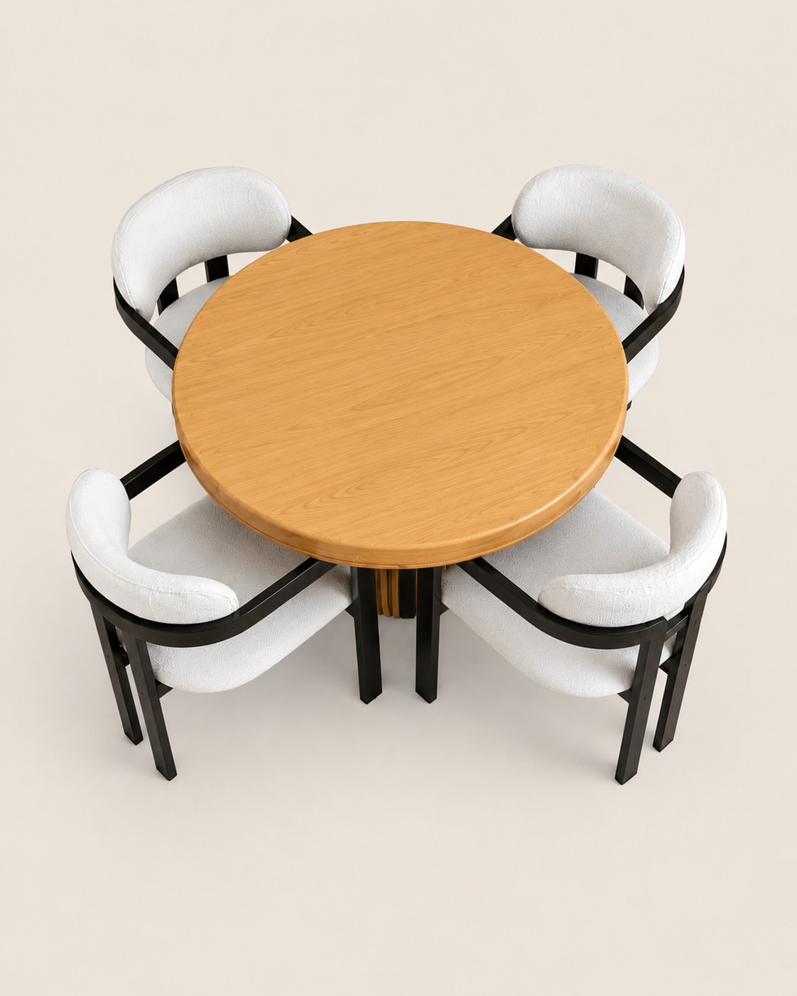 Jibwa Round Dining Table Set — handcrafted African furniture by El Mundo Furniture in Kenya (view 2)