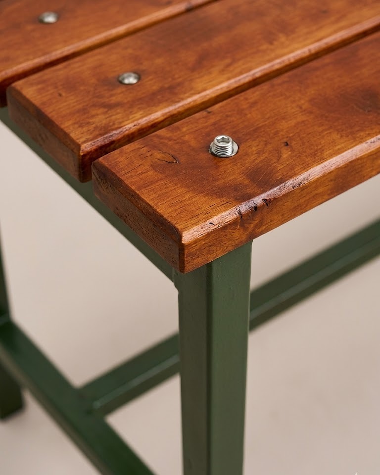 uka Garden Bench — handcrafted African outdoor by Unique metals sliders in Kenya (view 3)