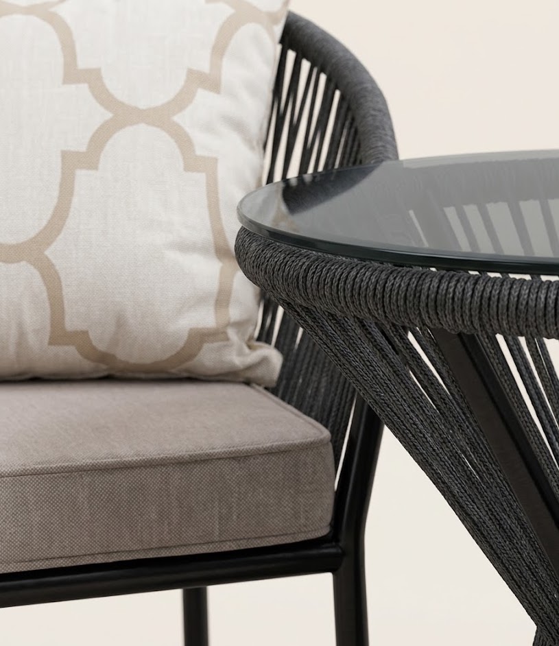 Afia Bistro Set — handcrafted African outdoor by Zawadi designs  in Kenya (view 4)