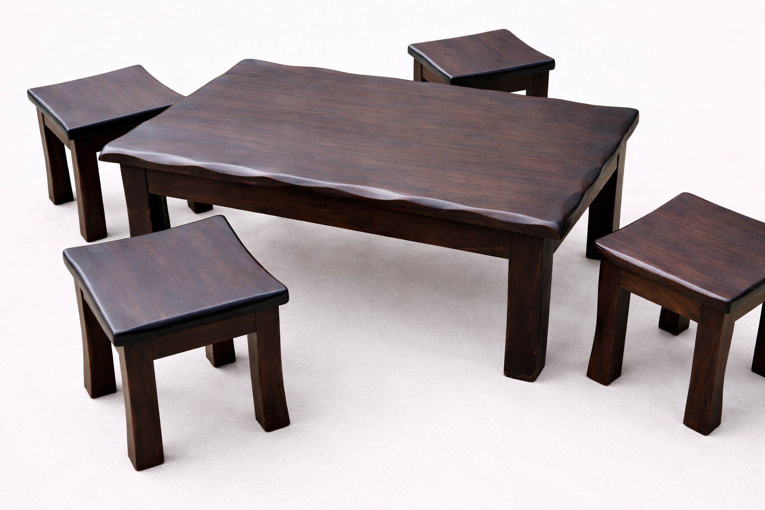 Mbari Table + Stools — handcrafted African furniture by Sue Woodland furniture in Kenya (view 3)