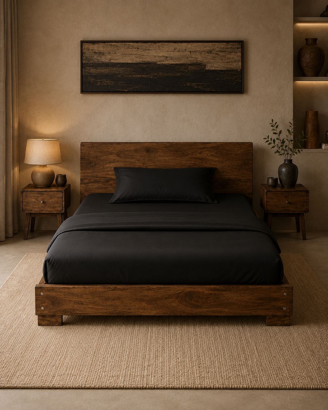 6 by 6 Moyo Heritage Bed — handcrafted African furniture by King Basu furniture and Decor  in Kenya