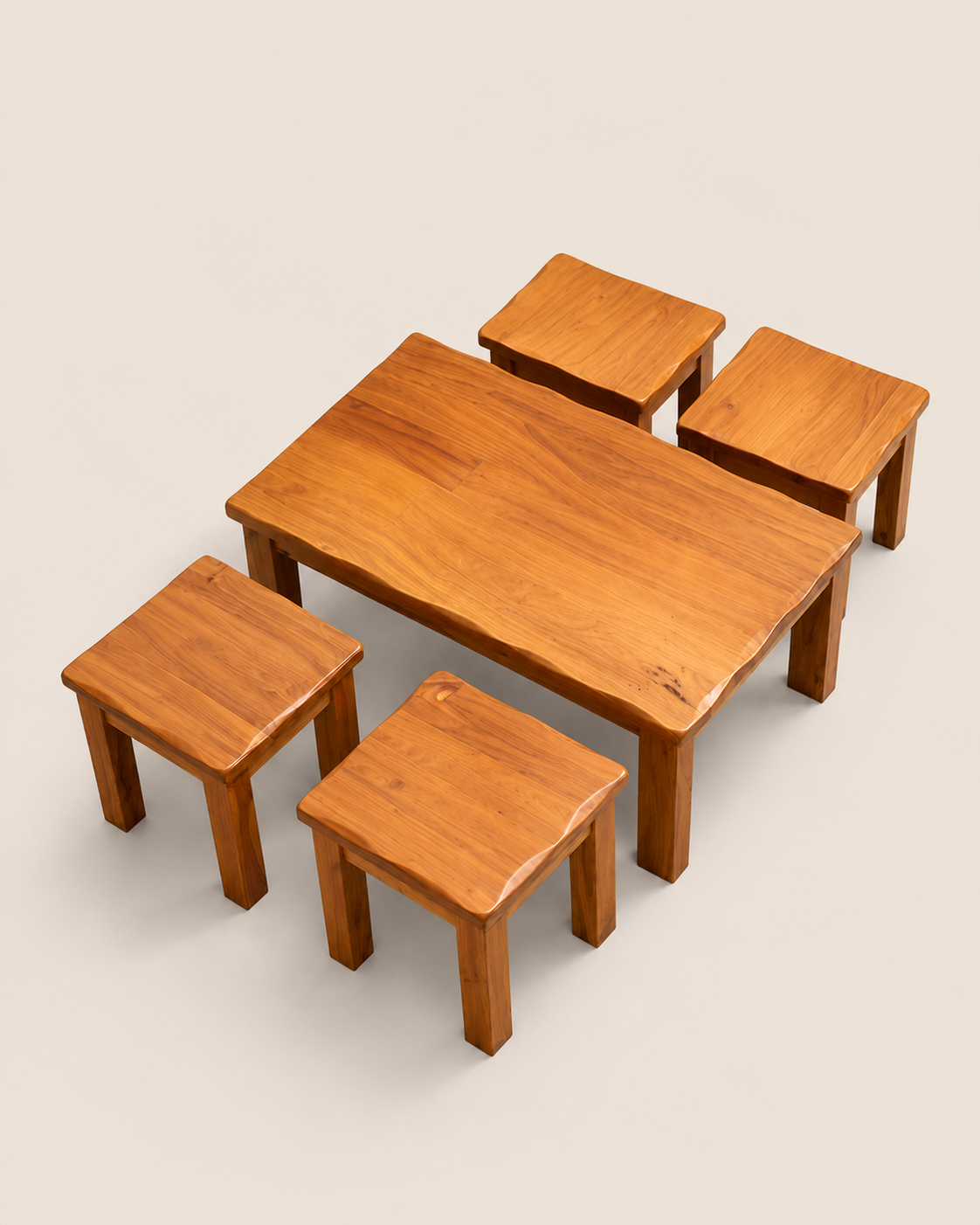 Nufco Mahogany Nesting Table Set — handcrafted African furniture by mzazi furniture in Kenya (view 2)