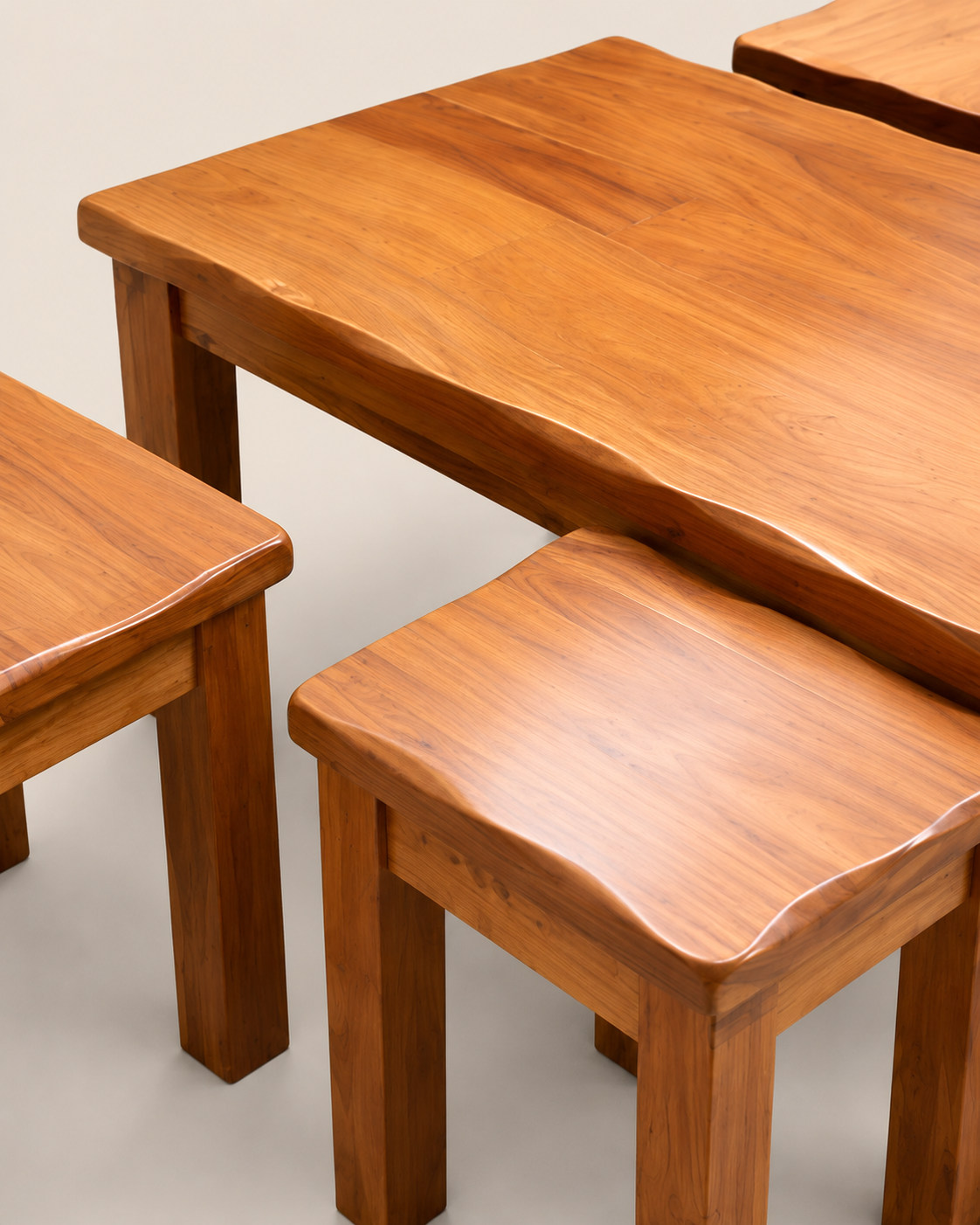 Nufco Mahogany Nesting Table Set — handcrafted African furniture by mzazi furniture in Kenya (view 3)