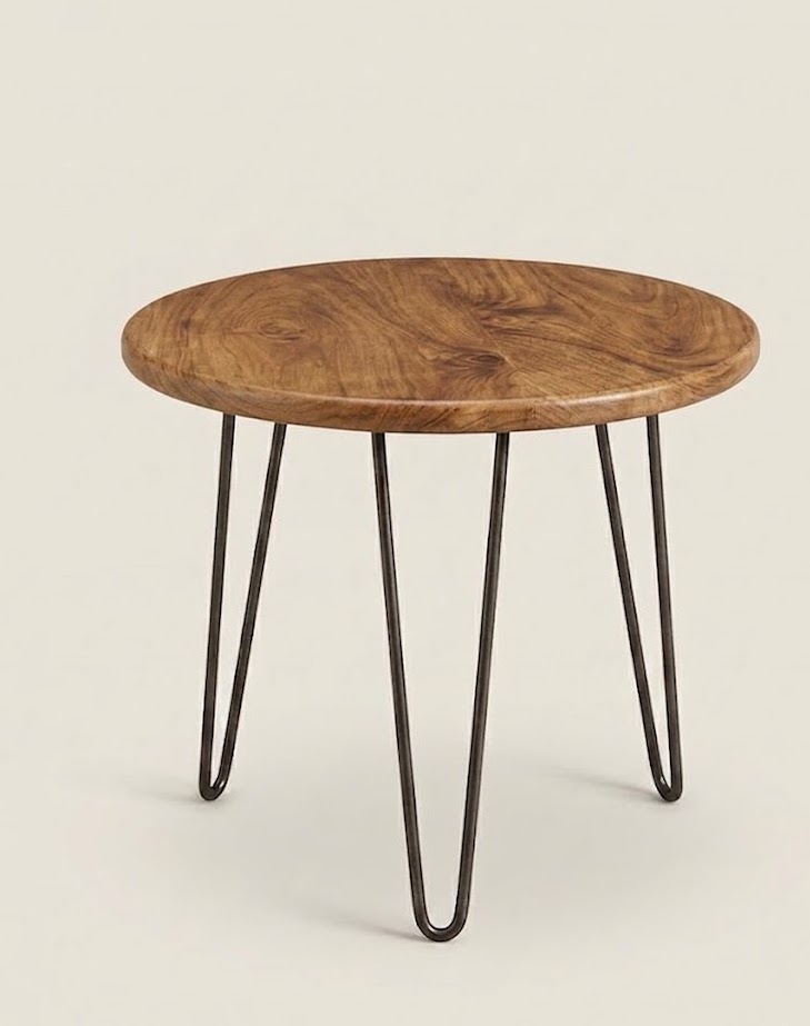 Dafina Mango Wood Side Table — handcrafted African furniture by Neim furniture  in Kenya (view 2)
