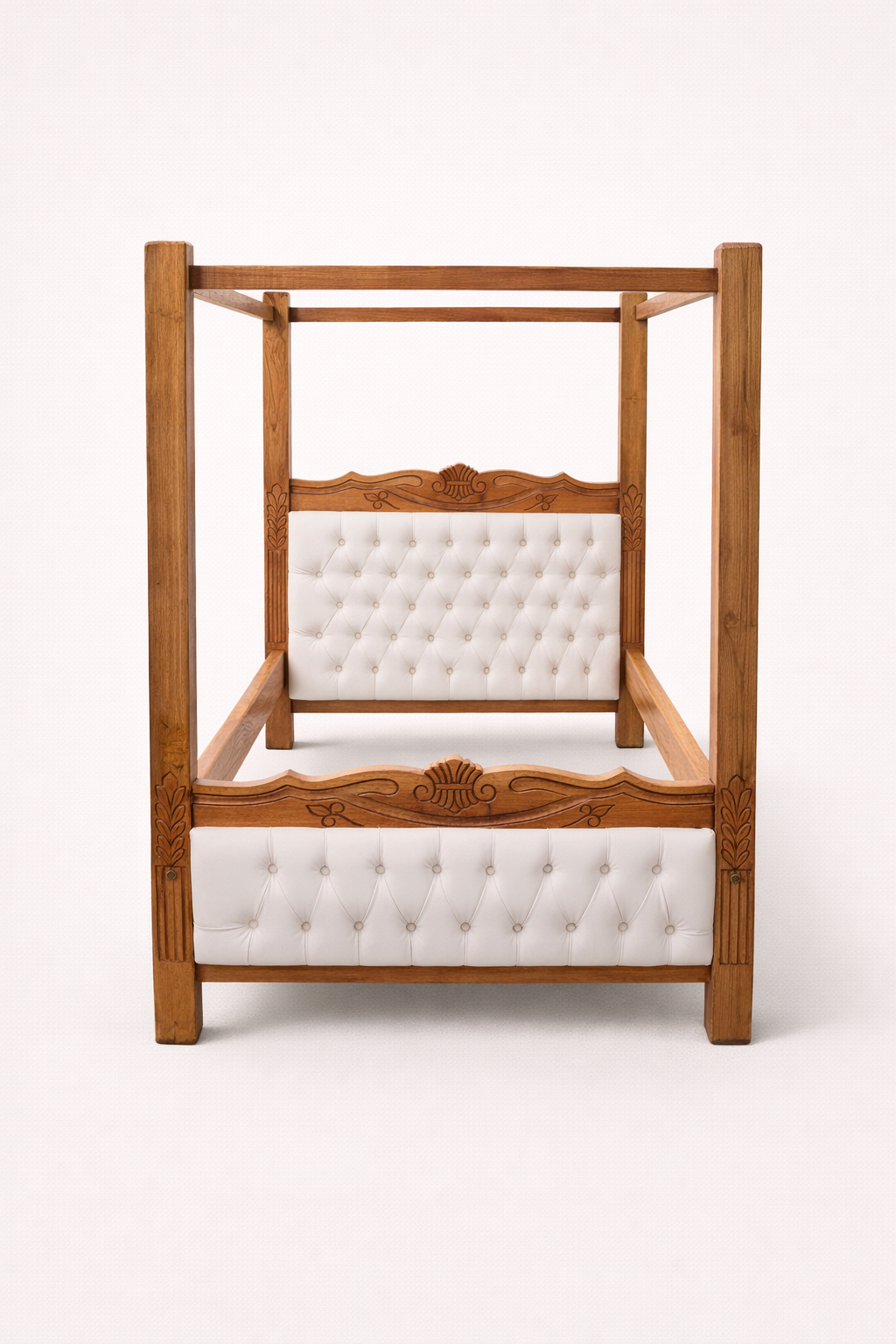 4 by 6 bed Mvule Canopy Bed — handcrafted African furniture by Safi furniture  in Kenya (view 3)
