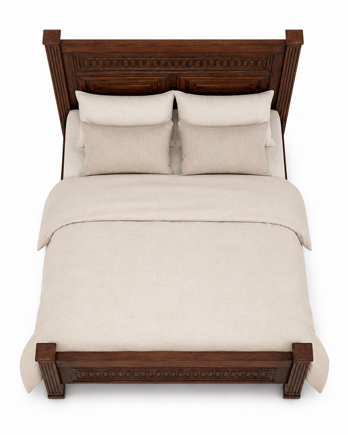 Dovya Carved Mahogany Bed — handcrafted African furniture by Gland furniture in Kenya (view 2)