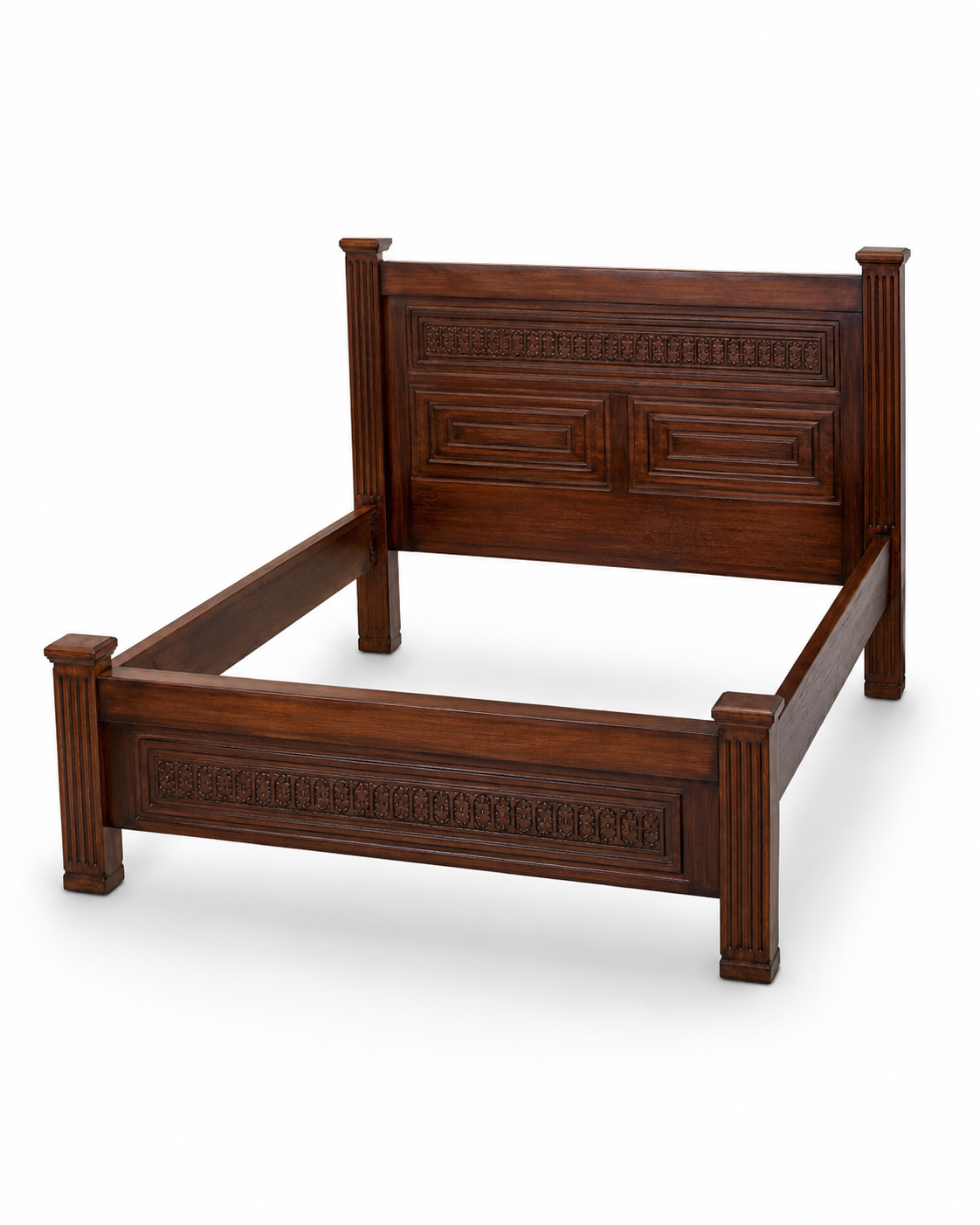 Dovya Carved Mahogany Bed — handcrafted African furniture by Gland furniture in Kenya (view 3)