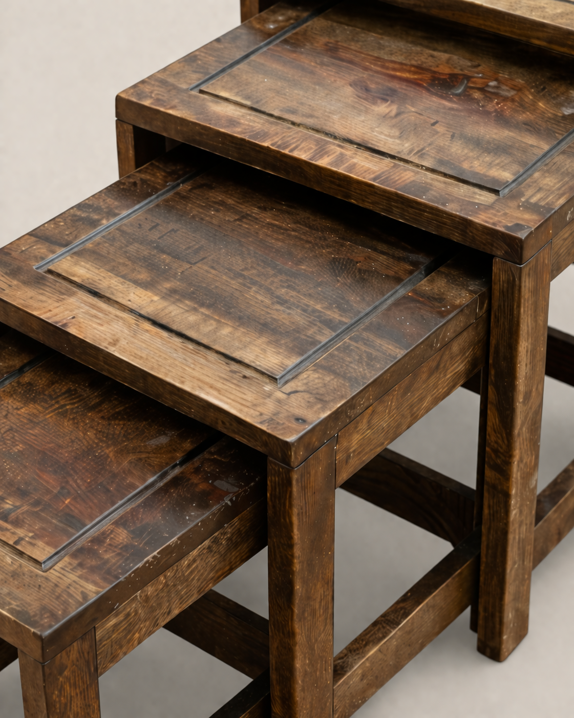 Nest of Stools – Upepo Tiered Accent Tables — handcrafted African furniture by Makey Stays in Kenya (view 3)