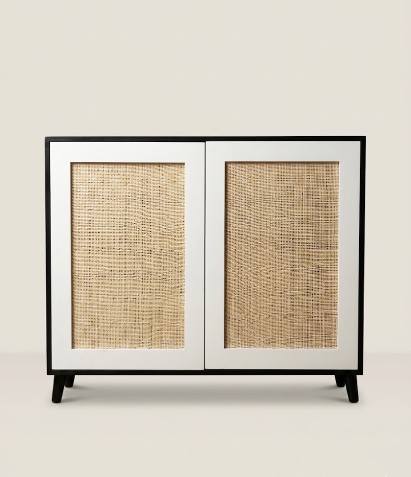 Black Cabinet Kipepeo Storage — handcrafted African furniture by Lebo Furniture &Interior in Kenya