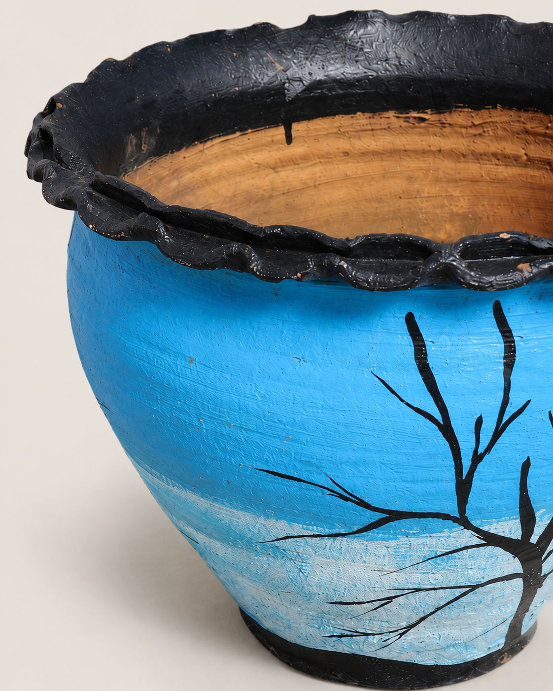 Fumbata Clay Planter — handcrafted African outdoor by Terry scape in Kenya (view 3)