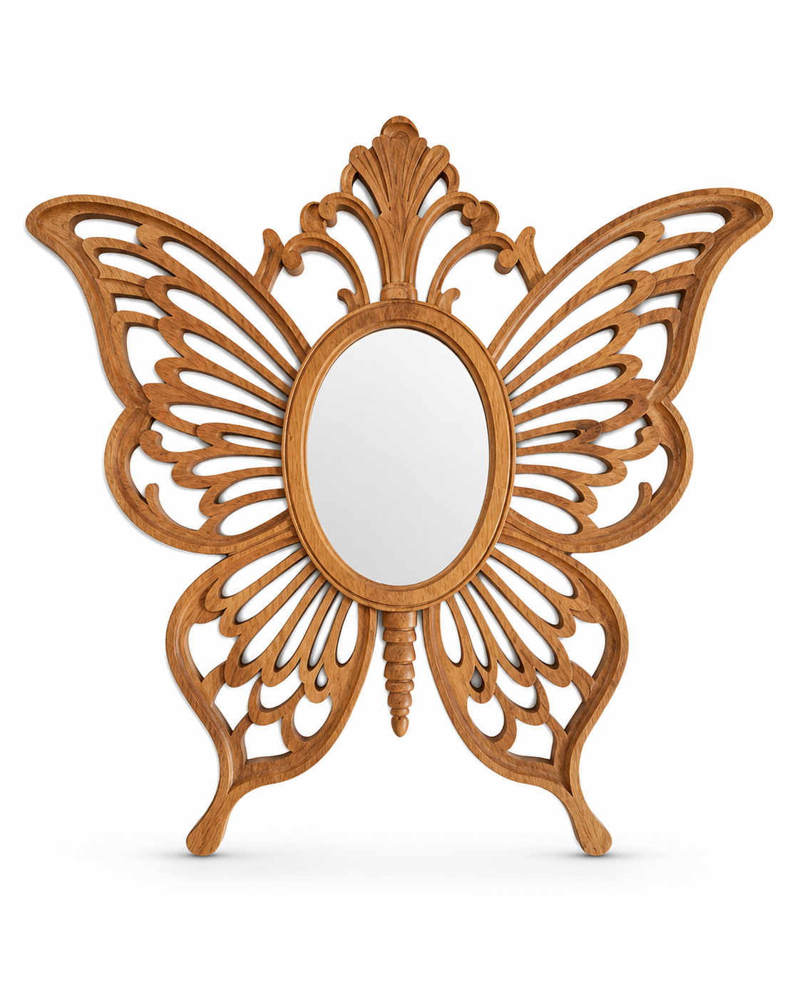 Cheruby Butterfly Wall Mirror — handcrafted African furniture by Ojey's design limited in Kenya (view 3)