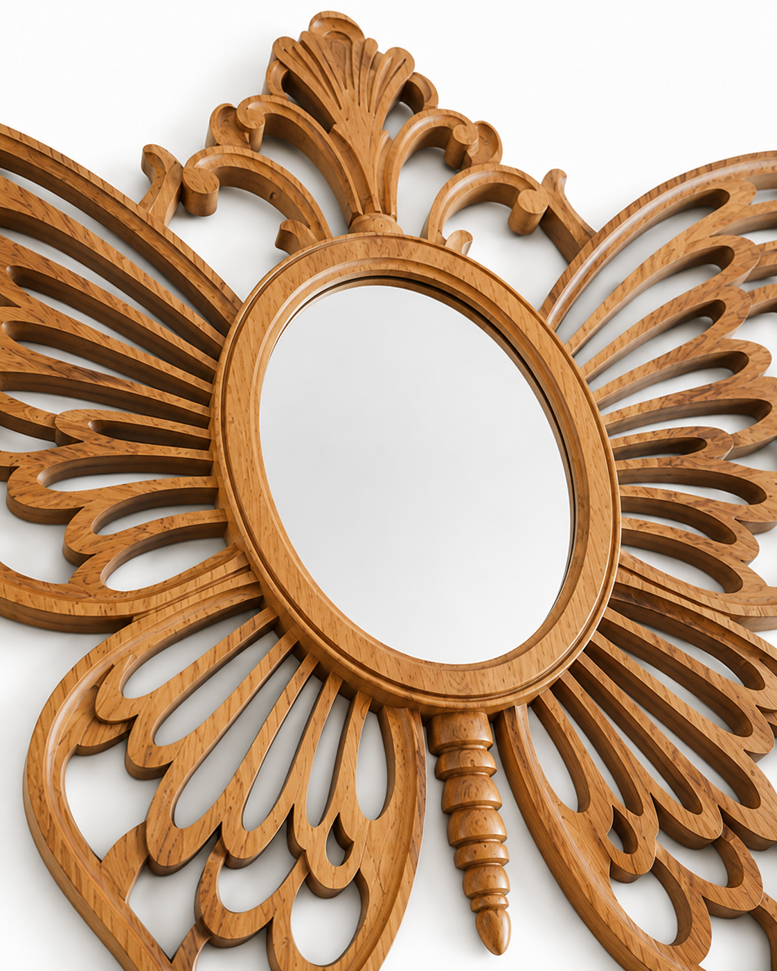 Cheruby Butterfly Wall Mirror — handcrafted African furniture by Ojey's design limited in Kenya (view 4)