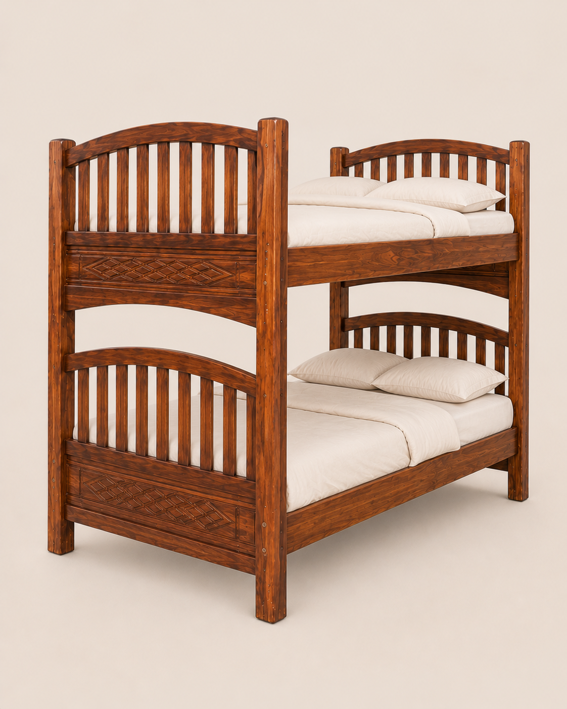 4 by 6 Marula Bunk Bed — handcrafted African furniture by Kim's furniture in Kenya