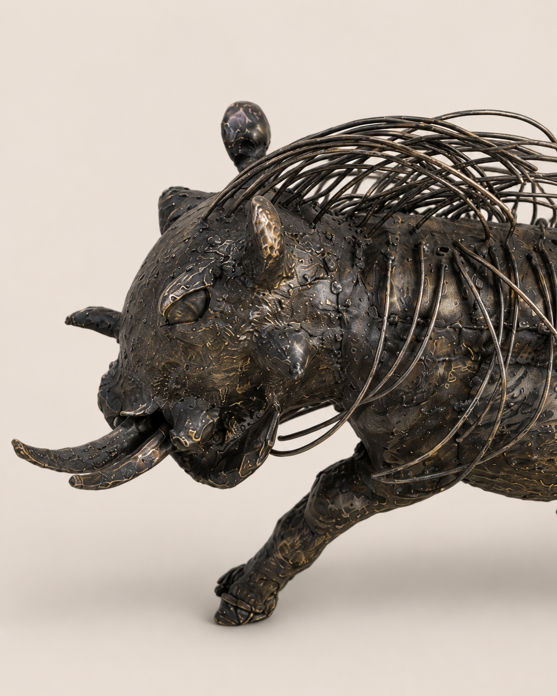 Cinka Ngiri Sculpture — handcrafted African outdoor by LUCZAI SCULPTURE  in Kenya (view 3)
