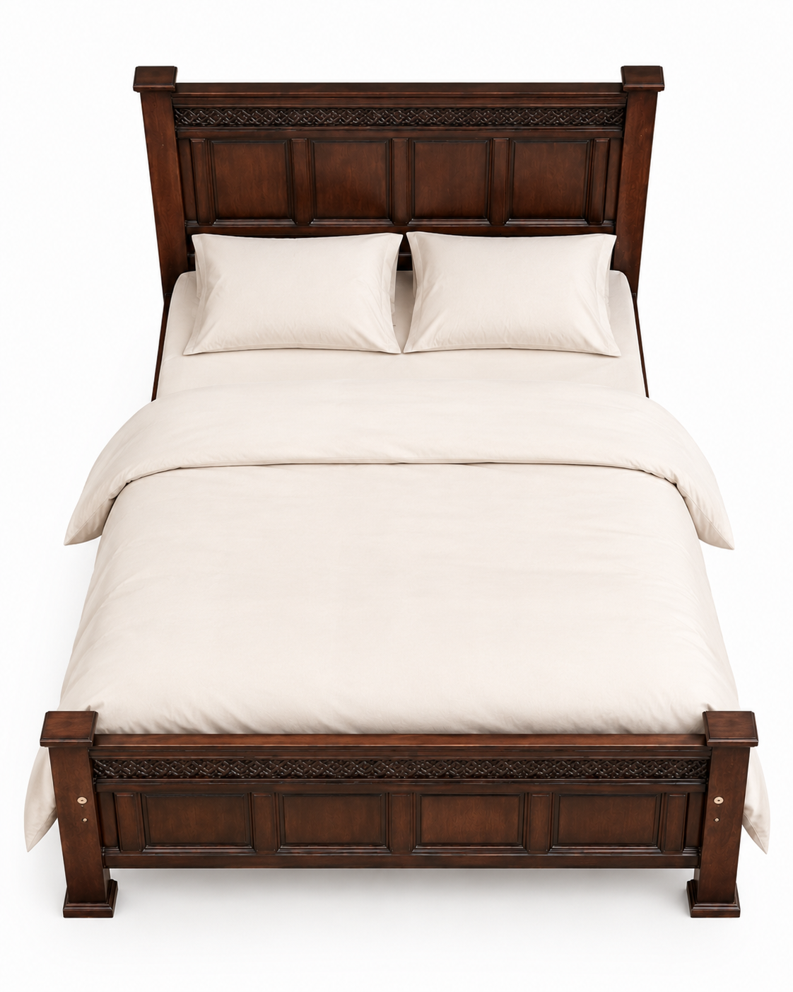 5 by 6 Msonge Bed Panelled Frame — handcrafted African furniture by barasa shop in Kenya (view 2)