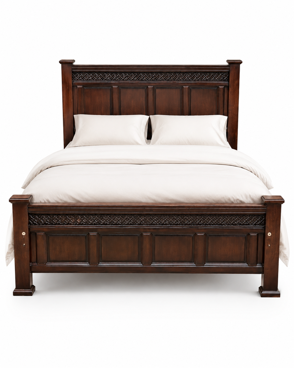 5 by 6 Msonge Bed Panelled Frame — handcrafted African furniture by barasa shop in Kenya (view 3)