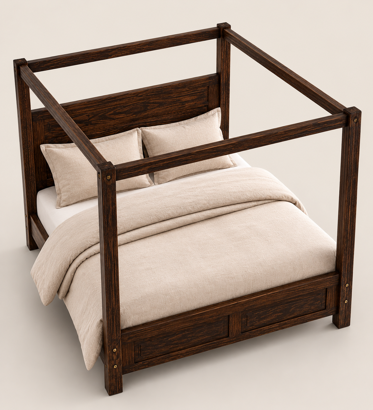 6 by 6 Sungura Four-Poster Bed — handcrafted African furniture by jimpass Nairobi furniture  in Kenya (view 3)