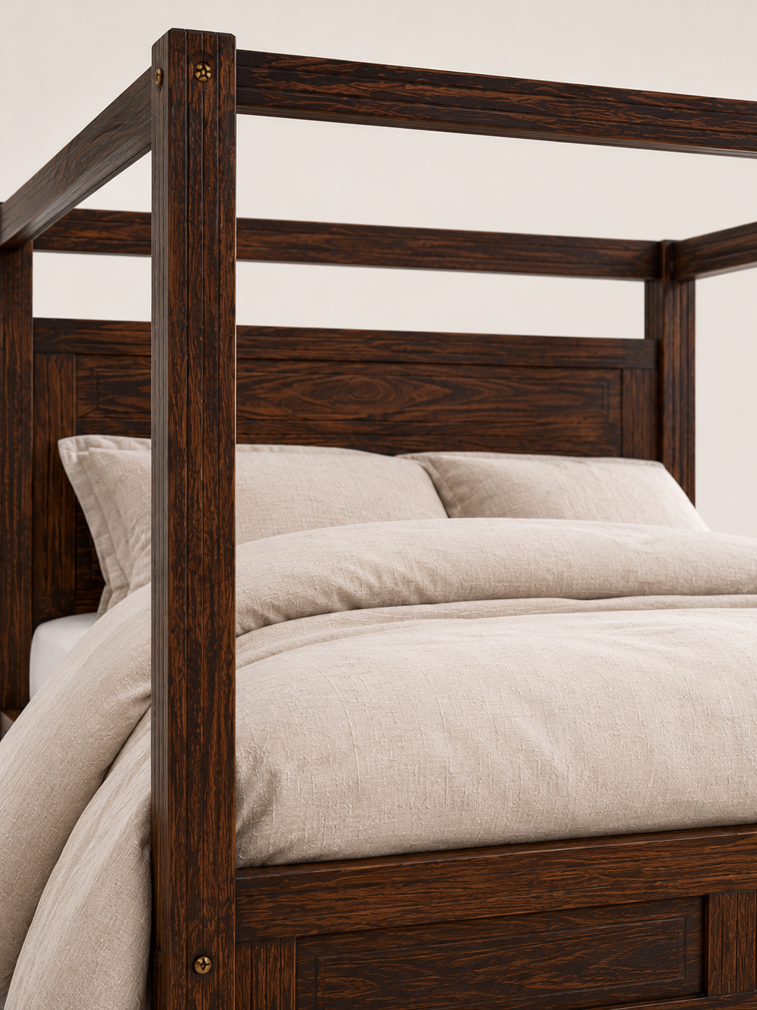 6 by 6 Sungura Four-Poster Bed — handcrafted African furniture by jimpass Nairobi furniture  in Kenya (view 4)