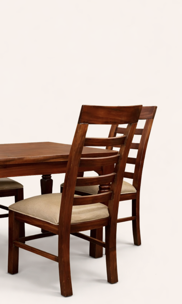 Mila Dining 4-Seater Set — handcrafted African furniture by Promising furniture world  in Kenya (view 2)
