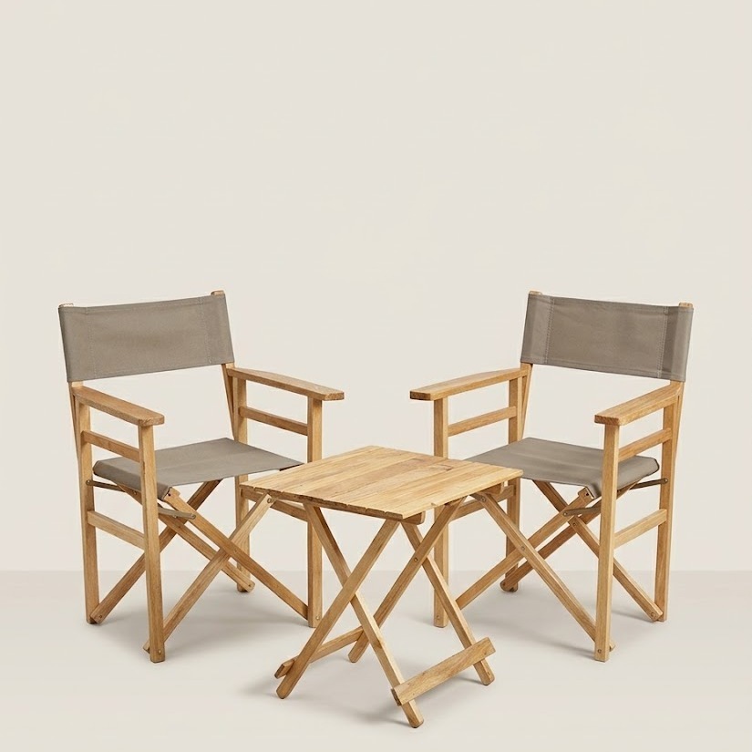 Outdoor set Mvule Director — handcrafted African outdoor by Antonyojina in Kenya