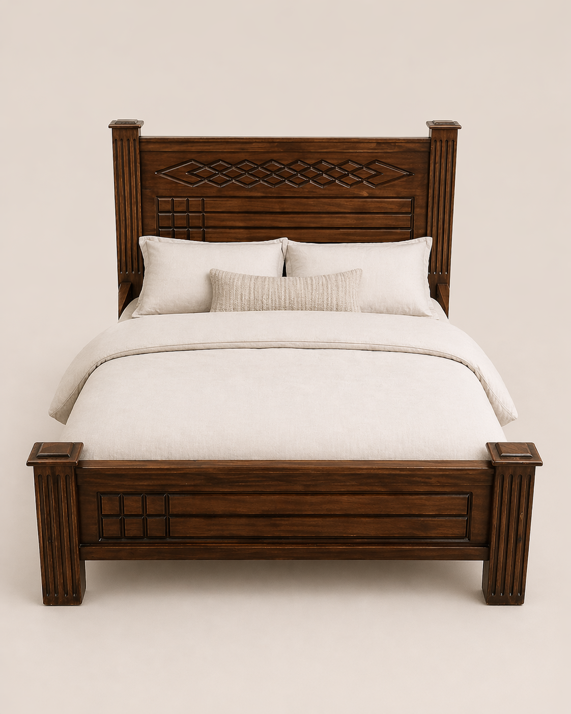 Sabaat Artisan Timber Bed Frame — handcrafted African furniture by Royalstar furniture  in Kenya