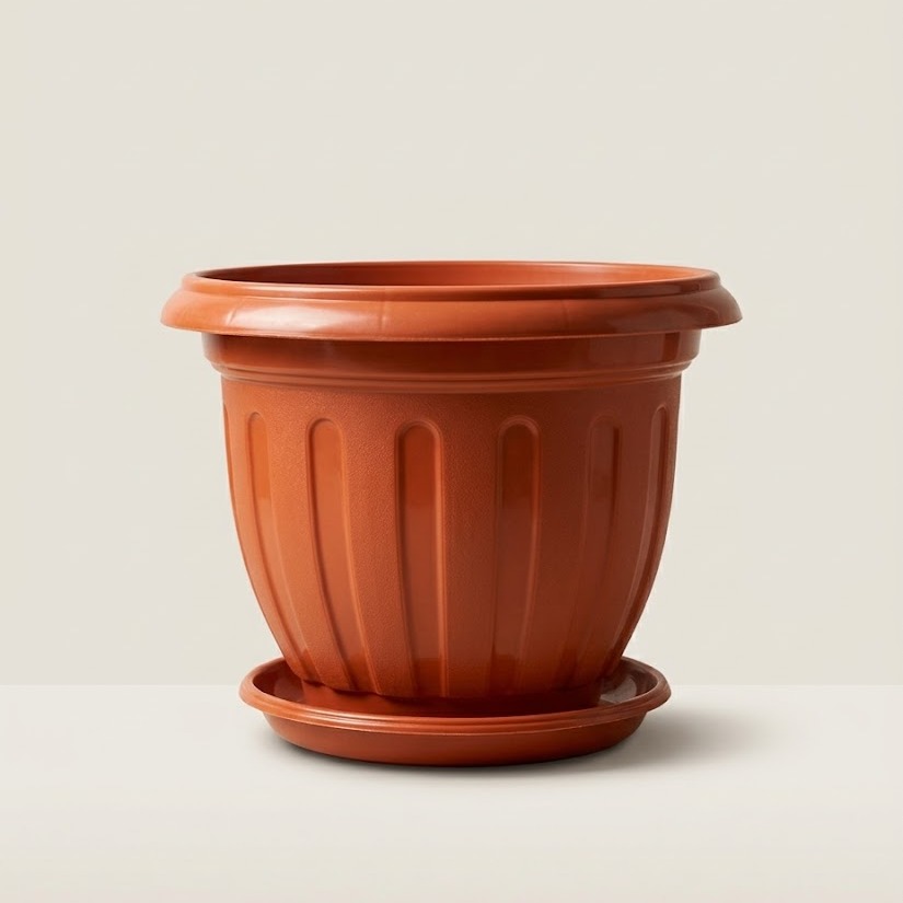 Orange Planter Uroho Accent — handcrafted African outdoor by Miche Miche in Kenya
