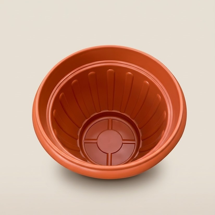 Orange Planter Uroho Accent — handcrafted African outdoor by Miche Miche in Kenya (view 2)