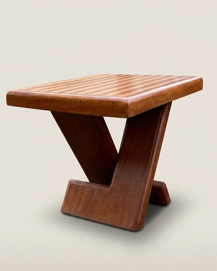 Mbili Striped Stool — handcrafted African furniture by El Mundo Furniture in Kenya (view 3)