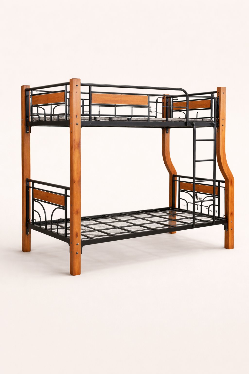 Jua Mahogany Double Decker Bed — handcrafted African furniture by Joyvern Neema furniture  in Kenya (view 2)