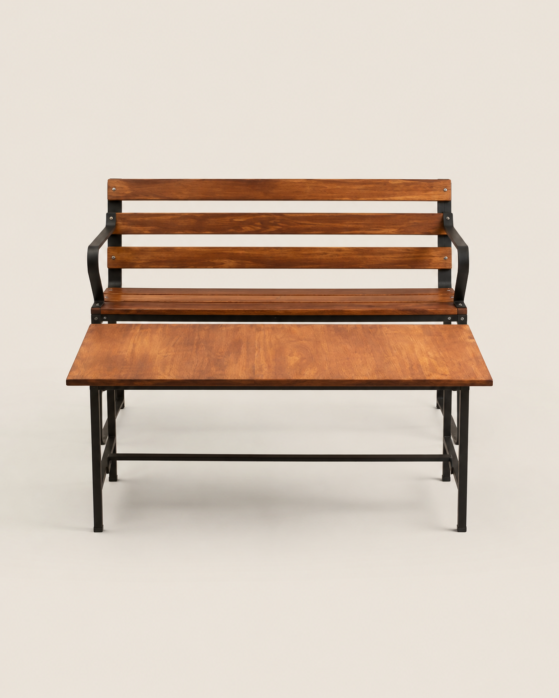 Dabaal Outdoor Bench and Table Set — handcrafted African outdoor by Kaimosi metals in Kenya