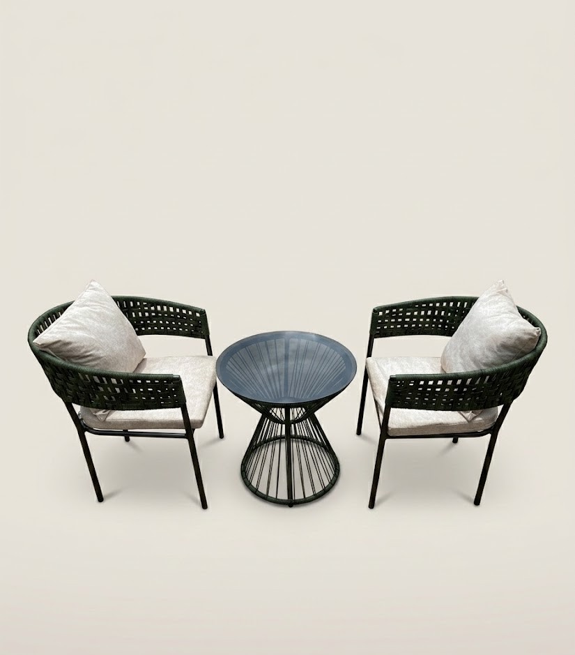 Balcony Set Mwezi Retreat — handcrafted African outdoor by Mt sinai in Kenya