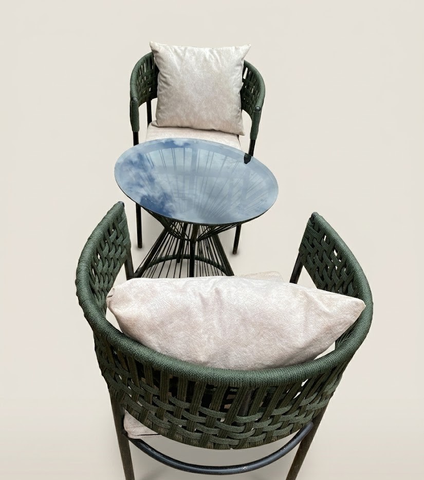 Balcony Set Mwezi Retreat — handcrafted African outdoor by Mt sinai in Kenya (view 2)