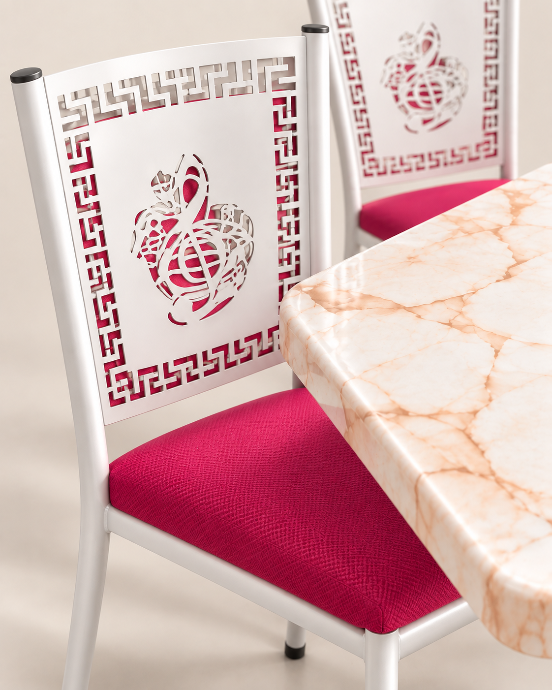 Fahari Dining Table and Chairs Set — handcrafted African furniture by Mamboline enterprise in Kenya (view 3)
